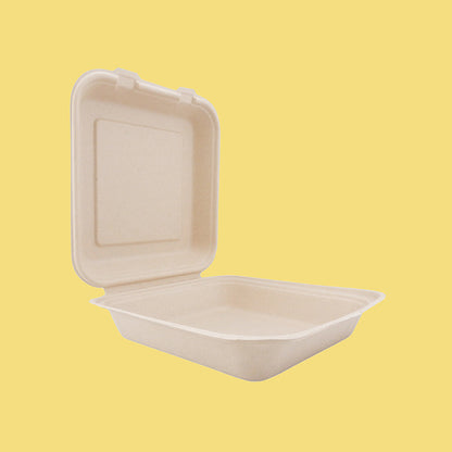 Freshware Compostable Clamshell Take Out Food Containers [8x8" 200-Pack]